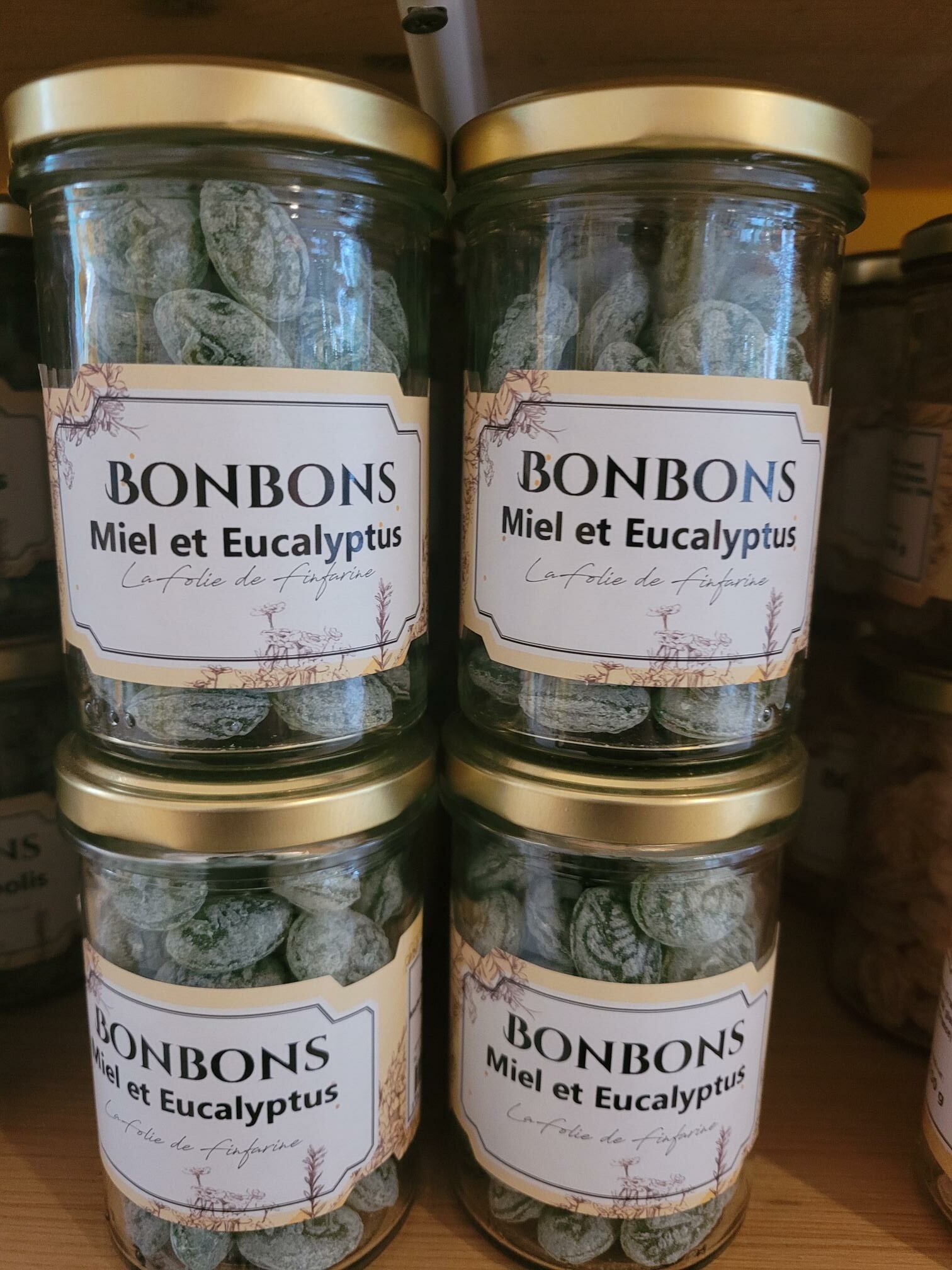 Bonbons miel et eucalyptus