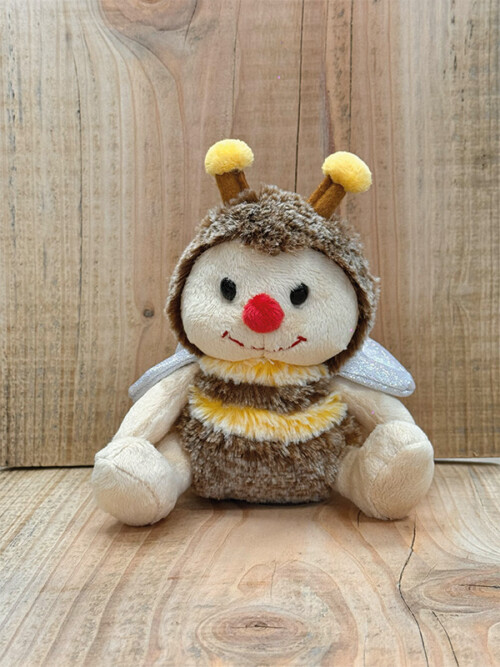 Peluche abeille marron et jaune