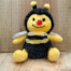 Peluche abeille noir et jaune