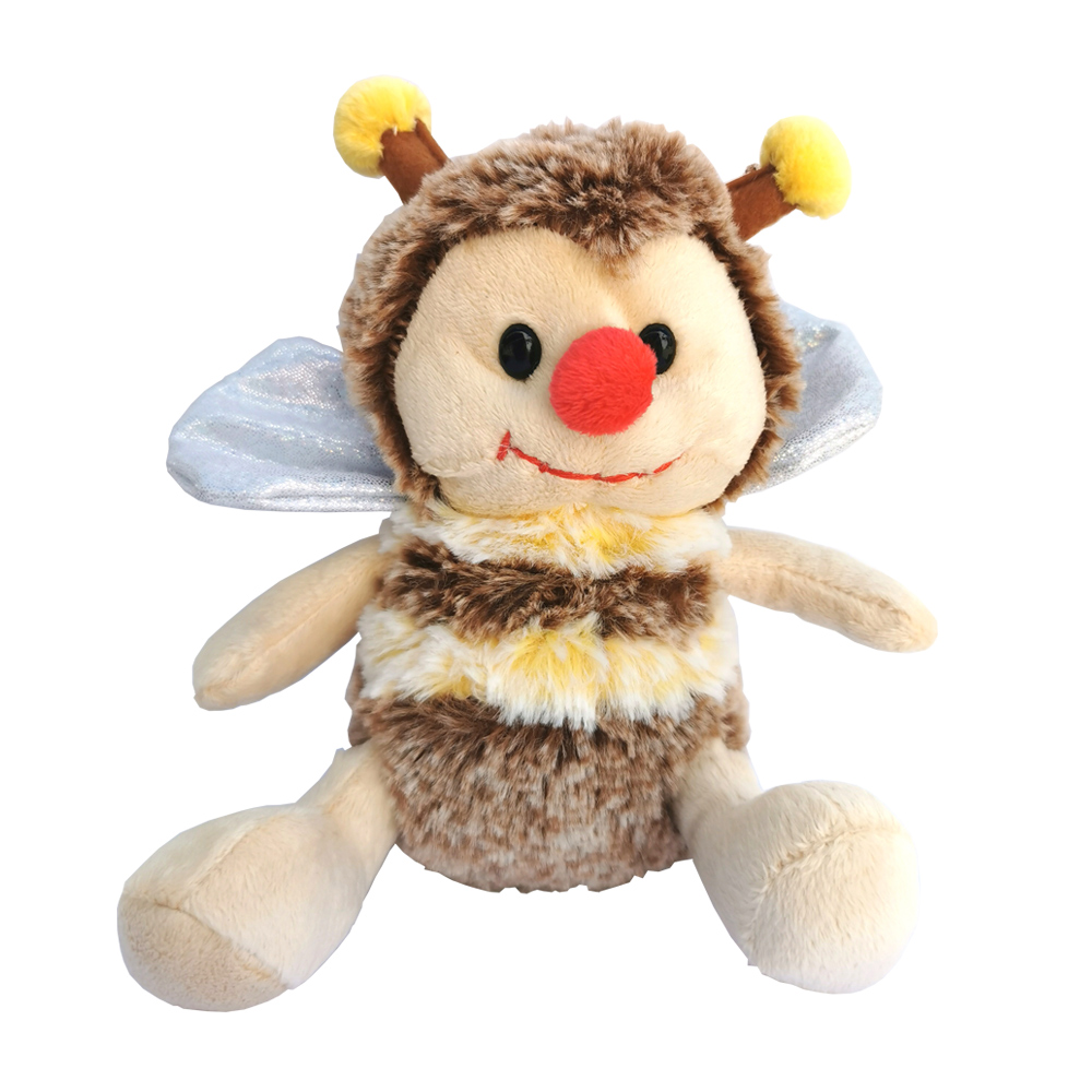 Peluche abeille marron et jaune