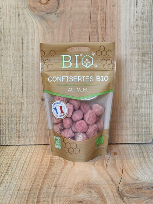 Confiseries au miel gout fraise