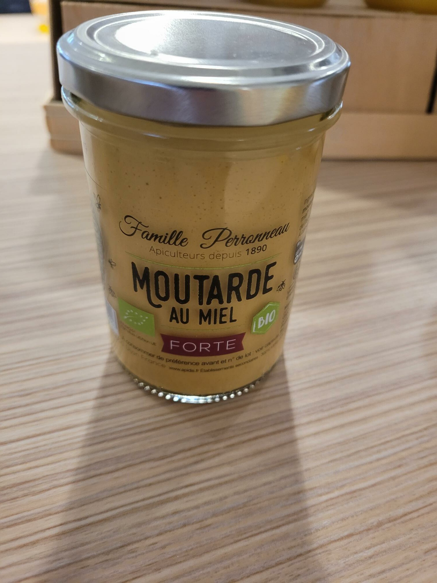 Moutarde au miel forte Bio