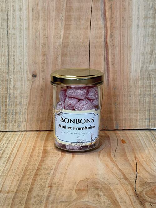 Bonbons miel et framboise pot de 150g