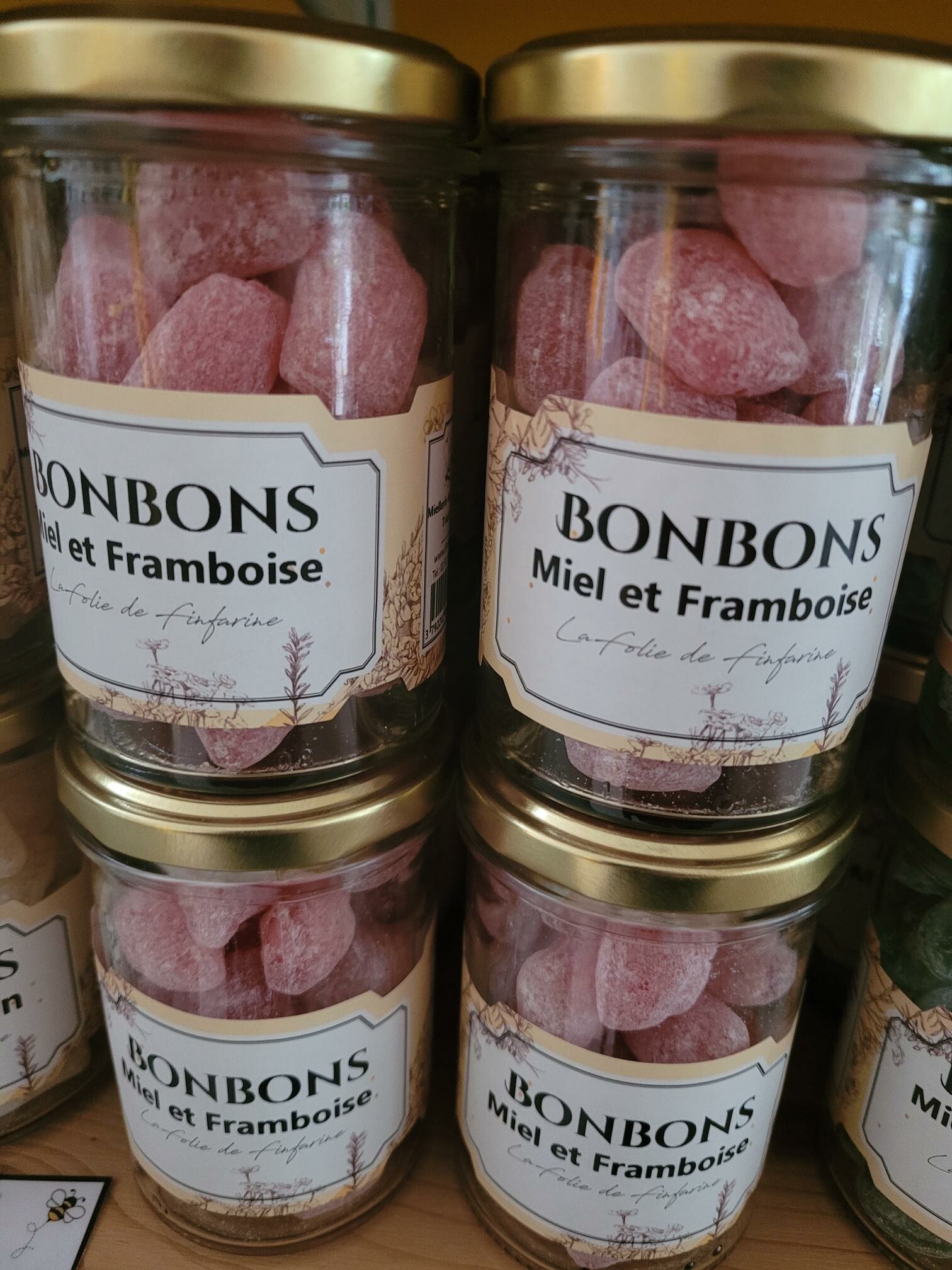 Bonbons miel et framboise