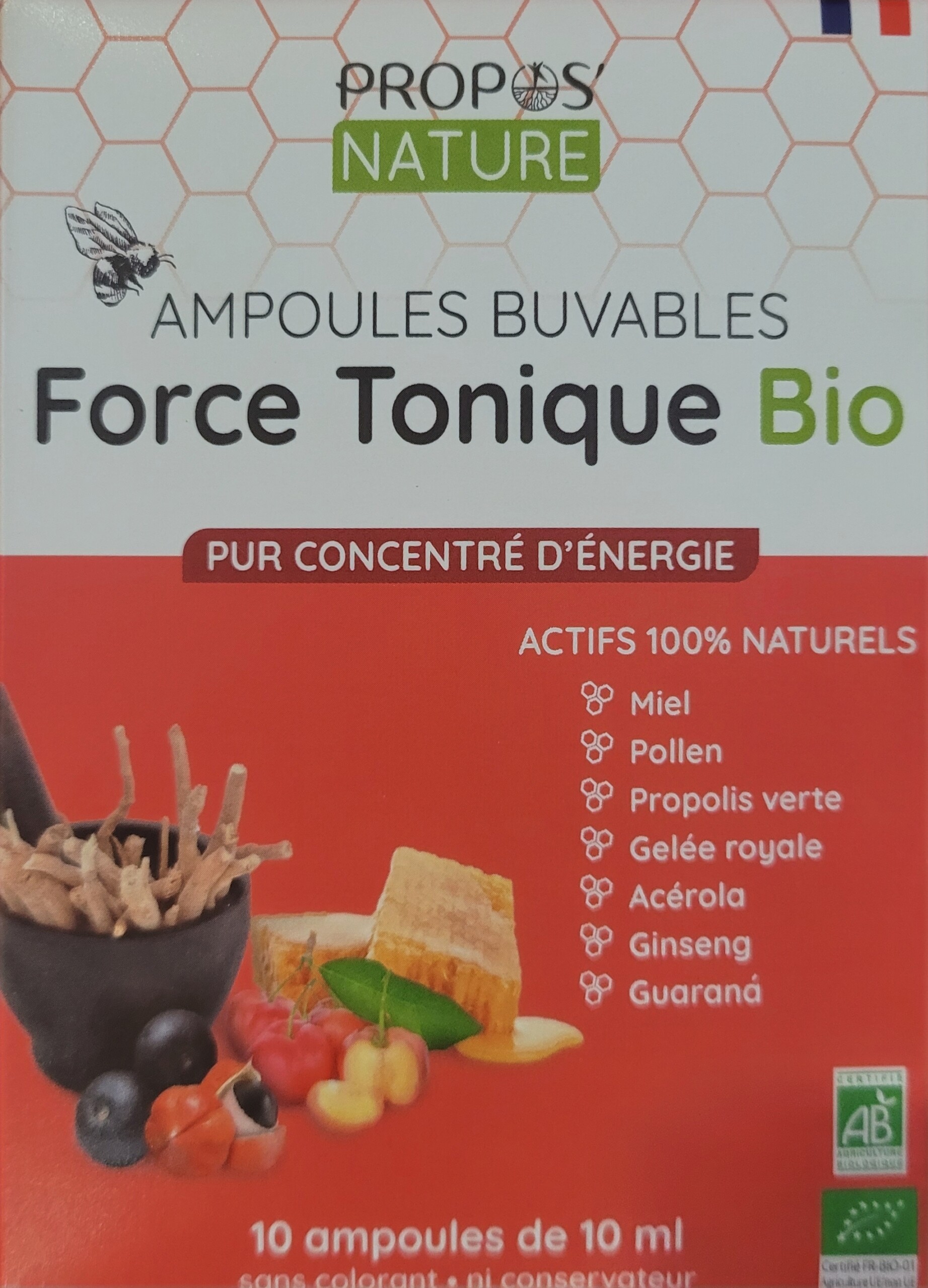 Ampoules buvables Force Tonique Bio