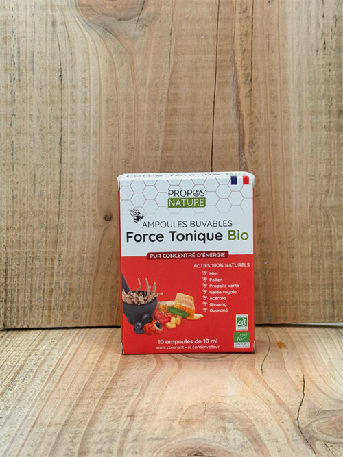 Ampoules buvables Force Tonique BIO de la marque Propos nature