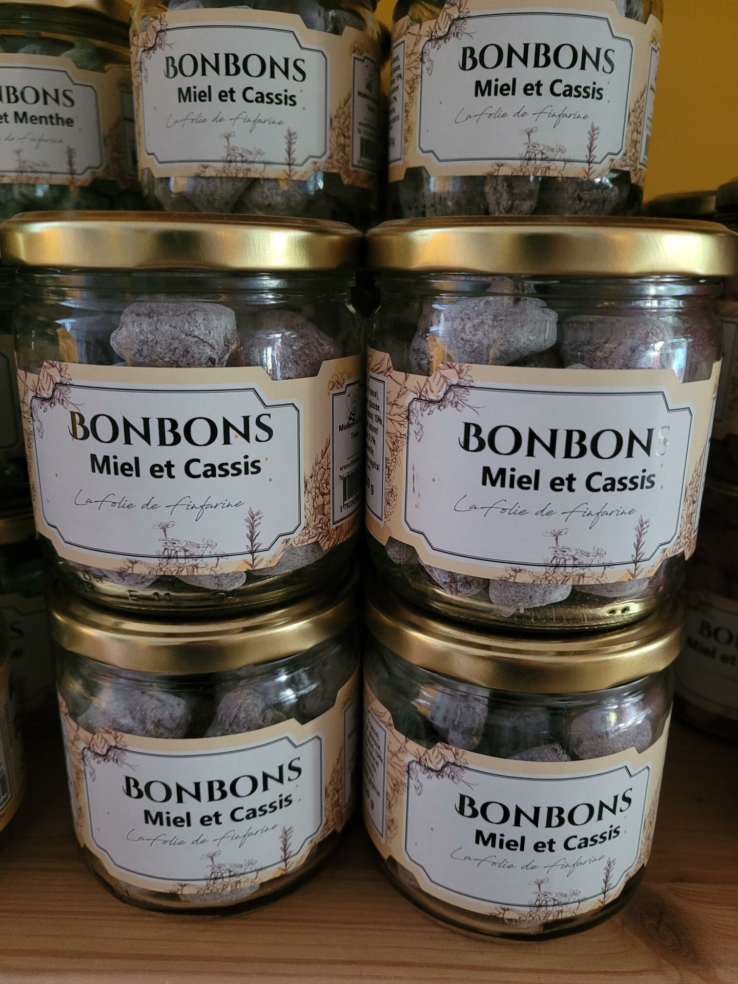 Bonbons miel et cassis